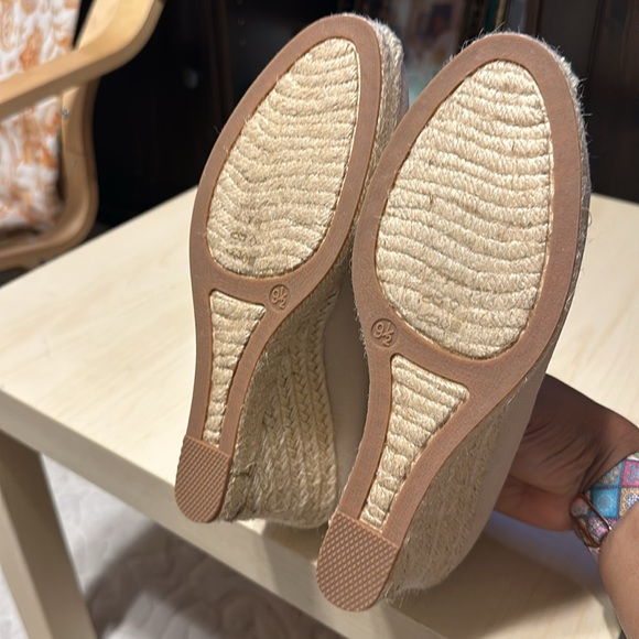 NWOT J. CREW CANVAS ESPADRILLE WEDGE SHOES SIZE 9.5 COLOR FLAX - Picture 10 of 11